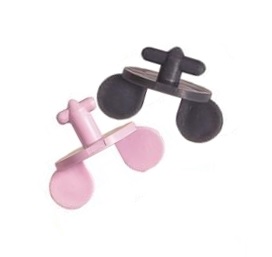 Fästclips rosa huvudhöjd 6mm 100st/paket