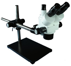 Stereomikroskop trinokulär med bom stå och universell ärm XTS30+3142A, HF+10X okular