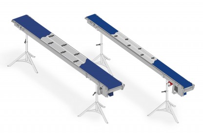 Transportbandets av aluminum med rullar NTA190 