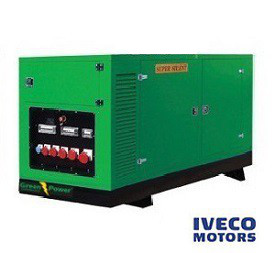 Fiat Elverk 120 kVA 96 kW ljudisolerad/täckt manuell startpanel