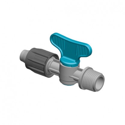 Ventil f&ouml;r droppslang platt hane g&auml;nga R20/&frac34;"x20mm pris/10st