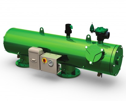 Filter automatisk för hydraulisk drift i parallell lång typ F3200 serie Ø450mm, 130mikron, BSTD anslutning, AC/DC kontroller