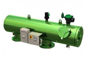 Filter automatisk för hydraulisk drift i parallell lång typ F3200 serie Ø450mm 130mikron ISO-16 anslutning AC/DC kontroller
