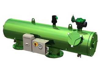 Filter metallsk&auml;rm med elektrisk drift parallell munstycke typ F3300 serie &Oslash;200mm, 200mikron, BSTD anslutning