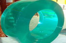 PVC anti statisk genomskinliga grönt plan 200mmx2mmx50m