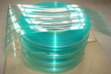 PVC anti statisk genomskinliga grönt ränder 200mmx2mmx50m