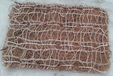 Kokosmatta linjeförstärkt i Jute 2x25 m vikt 750 gram/m²