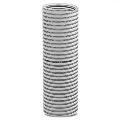 Spiral sugslang med PVC spiral grå Ø45mm, minsta beställning 6m 50m/rulle, pris/m