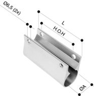 Tving tub i aluminium längd 50mm, Ø32mm, h.t.h. 25mm