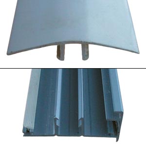 Kantspröjs i aluminium med täcklock pvc för 10 och 16mm skivor