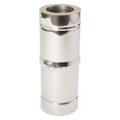 Skorstensrör 250mm, 480mm (justerbar)  rostfri 32mm, Ø120mm     