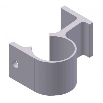 Koppling mellan aluminiumprofil och drivrör - Aluminium, 27 mm