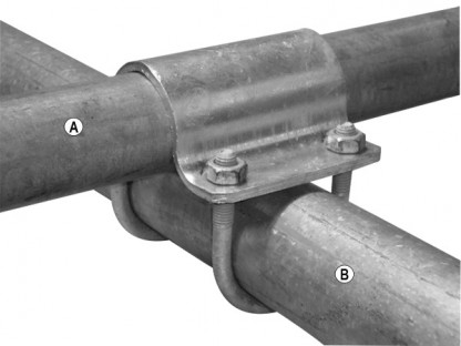 Bygel massiv  A1½" x B1½" med bult M10 pris/10st/paket