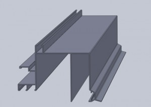 Profil övre avslutningsprofil gavel takanslutning för 16 mm kanalskivor, pris/meter
