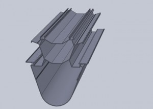 Rännprofil isolerad för 16 mm kanalskivor , pris/meter