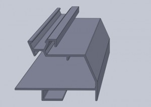 Anslutningsprofil APD-ränna för 16 mm kanalskivor, pris/meter