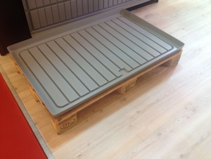 Bordsplatta ljusgrå för euro pall L1200 x B800 x H52 mm