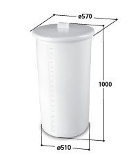Vattentank öppen cylindrisk stående 200Liter med lock höjd 1000 mm
