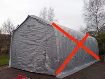 Gavelpresenning utan d&ouml;rr Scandi 4,8 x 12m 305 g/m&sup2;