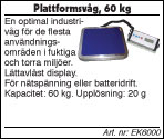 Plattformsvåg, 60 kg